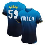 P.Phillies #59 Jhoan Duran Player Blue City Connect Home Limited Elite Fdoa Stitched Jerseys