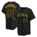 S.Diego Padres #98 Randy Vasquez Player Black Snake Skin City Home Game Fdoa Stitched Jerseys