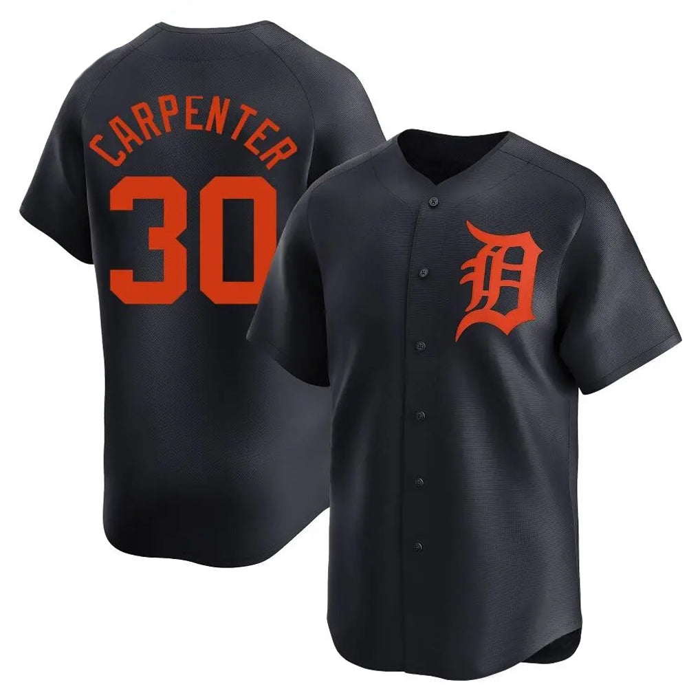 D.Tigers #30 Kerry Carpenter Player Navy Home Limited Fdoa Stitched Jerseys