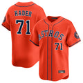 H.Astros #71 Josh Hader Player Orange Home Limited Fdoa Stitched Jerseys