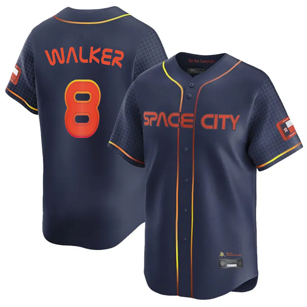 H.Astros #8 Christian Walker Player Navy City Connect Home Limited Fdoa Stitched Jerseys
