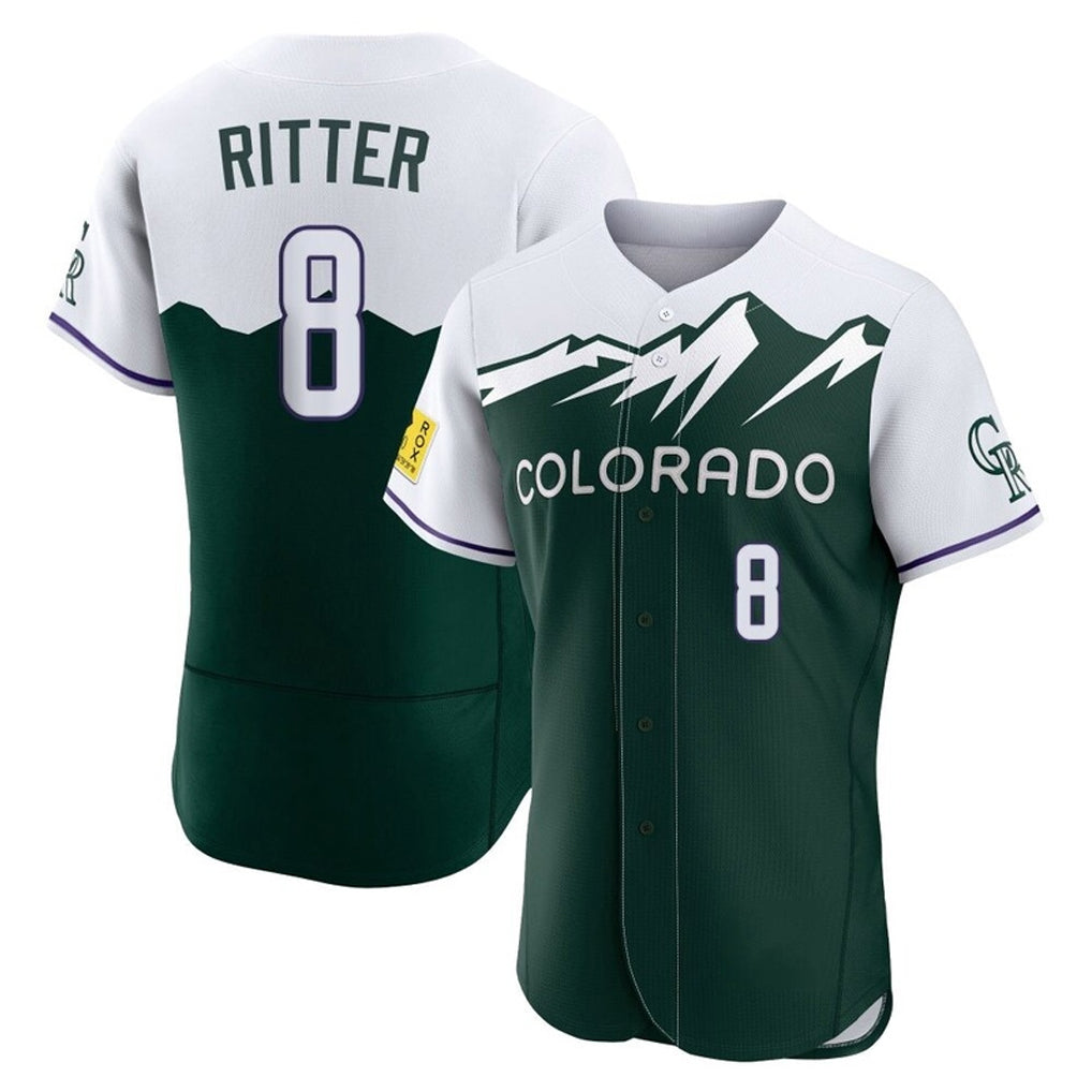 C.Rockies #8 Ryan Ritter Player Green City Connect Limited Elite Home Fdoa Stitched Jerseys