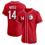 C.Reds #14 Pete Rose Player Red Limited Elite Home Game Fdoa Stitched Jerseys