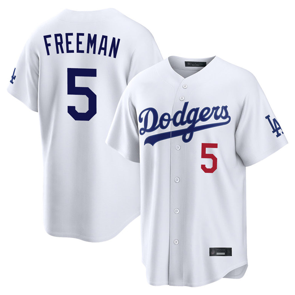LA.Dodgers #5 Freddie Freeman Player White Home Game Fdoa Stitched Jerseys
