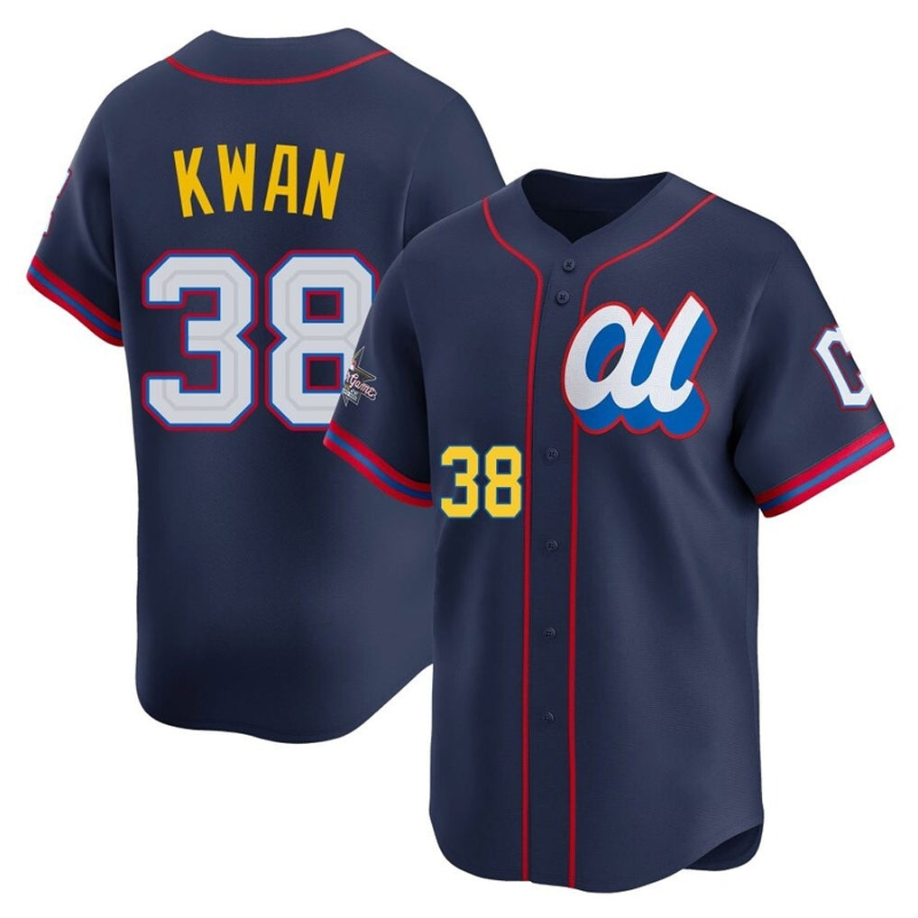 C.Guardians #38 Steven Kwan Player Navy American League All-Star Edition Limited Home Fdoa Stitched Jerseys
