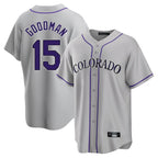 C.Rockies #15 Hunter Goodman Player Gray Game Home Fdoa Stitched Jerseys