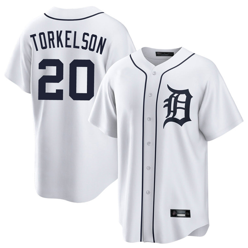 D.Tigers #20 Spencer Torkelson Player White Home Game Fdoa Stitched Jerseys