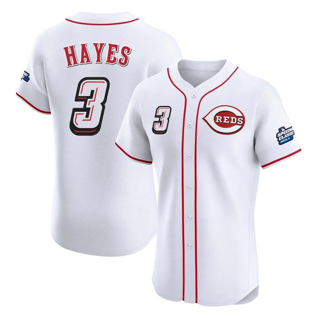 C.Reds #3 Ke'Bryan Hayes Player White Speedway Classic Limited Elite Home Fdoa Stitched Jerseys