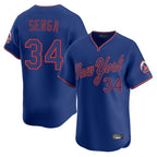 NY.Mets #34 Kodai Senga Player Royal T-shirt Home Limited Elite Fdoa Stitched Jerseys