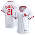 C.Reds #21 Hunter Greene Player White Cooperstown Collection Limited T-shirt Home Fdoa Stitched Jerseys