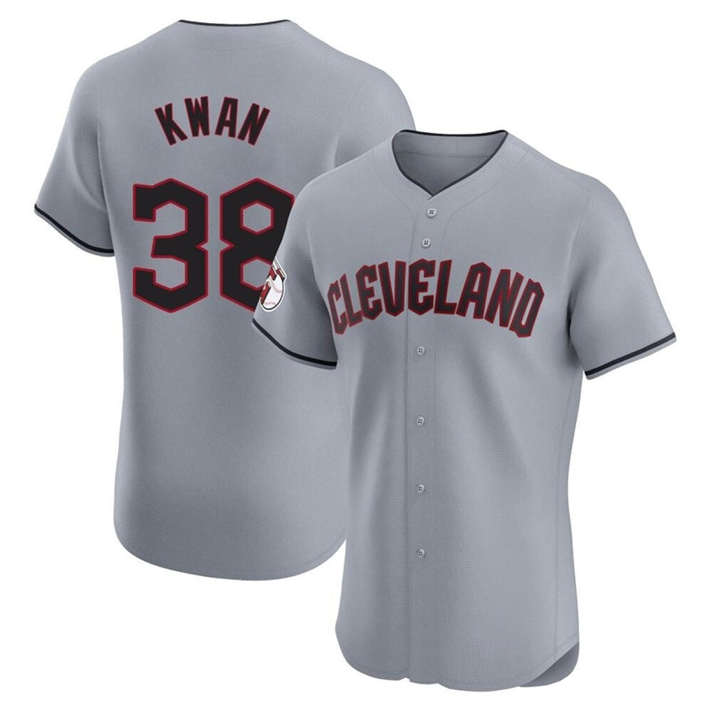 C.Guardians #38 Steven Kwan Player Gray Road Limited Elite Home Fdoa Stitched Jerseys
