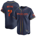 H.Astros #7 Craig Biggio Player Navy City Connect Home Limited Fdoa Stitched Jerseys