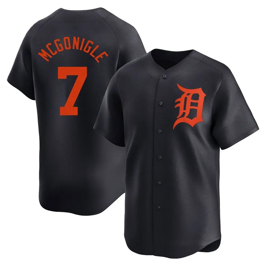 D.Tigers #7 Kevin McGonigle Player Navy Home Limited Fdoa Stitched Jerseys