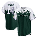 C.Rockies #14 Ezequiel Tovar Player Green City Connect Home Game Fdoa Stitched Jerseys