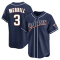 S.Diego Padres #3 Jackson Merrill Player Navy Cooperstown Collection Limited Home Fdoa Stitched Jerseys