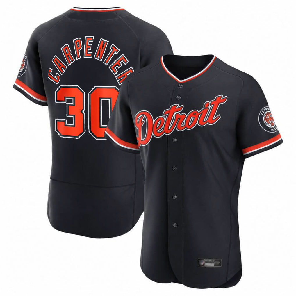 D.Tigers #30 Kerry Carpenter Player Navy Limited Elite Home Game Fdoa Stitched Jerseys