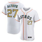 H.Astros #27 Jose Altuve Player Gold Collection Limited Elite Home Fdoa Stitched Jerseys