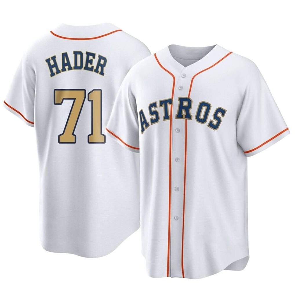 H.Astros #71 Josh Hader Player Gold Collection Game Home Fdoa Stitched Jerseys