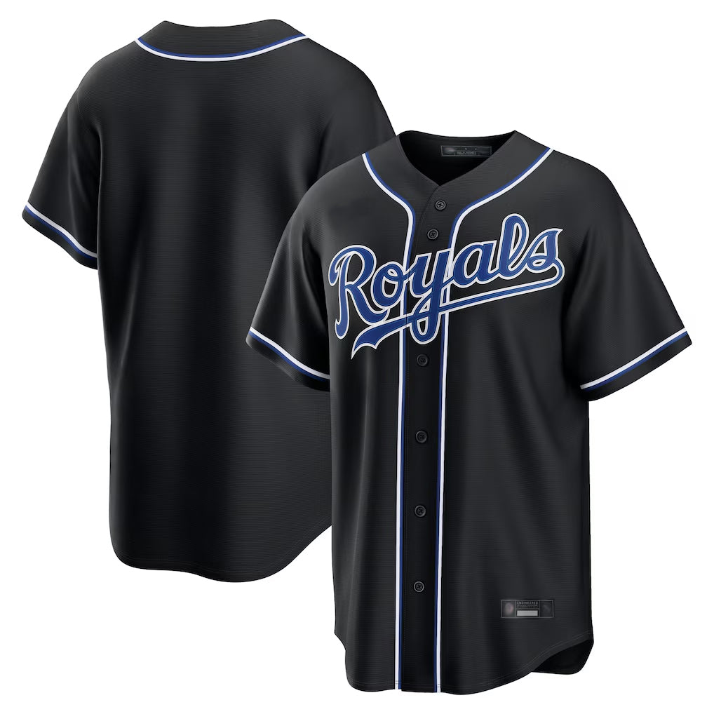KC.Royals ## Royals Blank Player Black Carbon Fashion Home Game Fdoa Stitched Jerseys