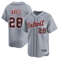 D.Tigers #28 Javier B¨¢ez Player Gray Home Limited Fdoa Stitched Jerseys