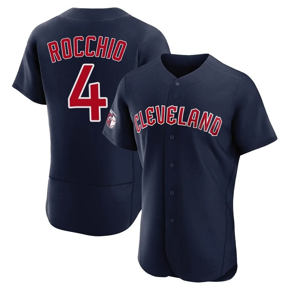 C.Guardians #4 Brayan Rocchio Player Navy Limited Elite Home Fdoa Stitched Jerseys