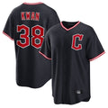 C.Guardians #38 Steven Kwan Player Navy Home Game Fdoa Stitched Jerseys