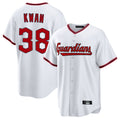 C.Guardians #38 Steven Kwan Player White Game Home Fdoa Stitched Jerseys
