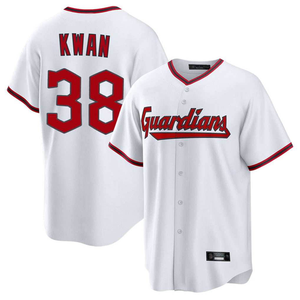 C.Guardians #38 Steven Kwan Player White Game Home Fdoa Stitched Jerseys