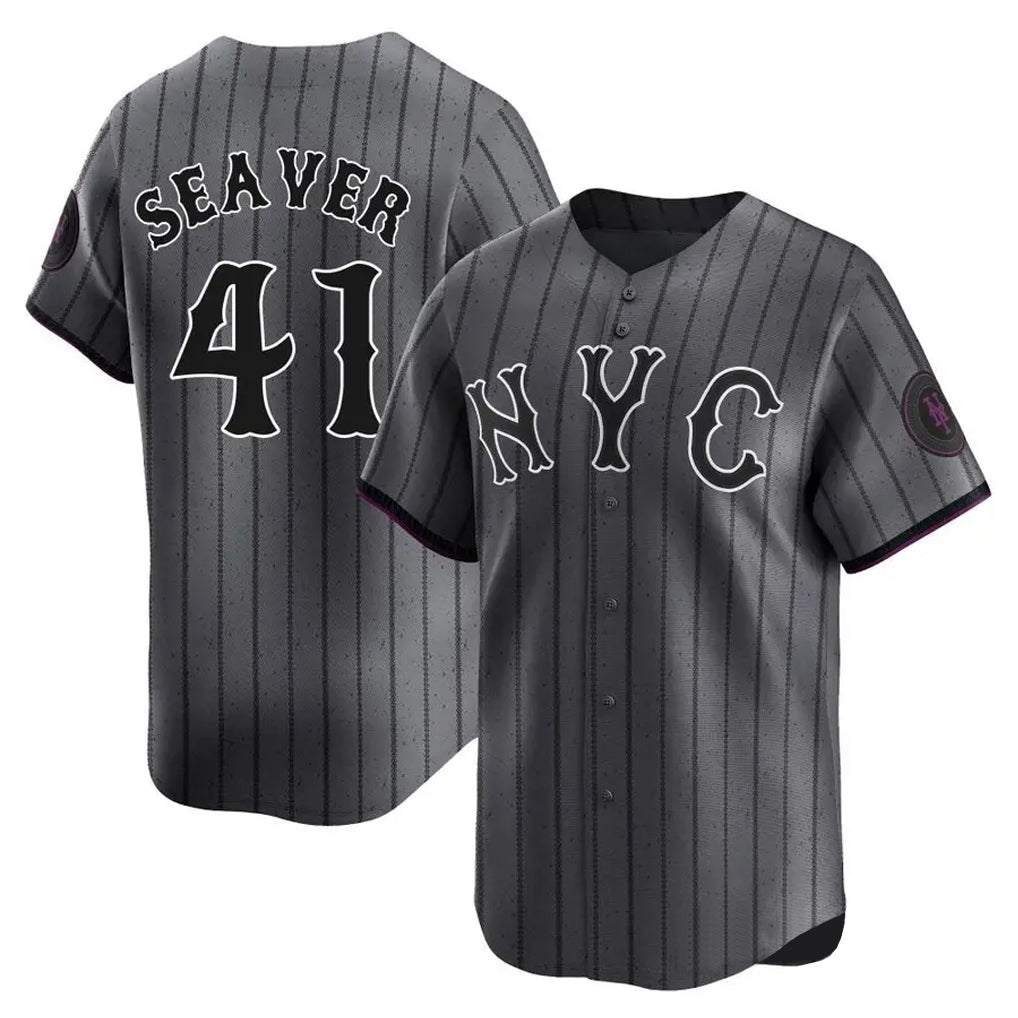 NY.Mets #41 Tom Seaver Player Gray City Connect Limited Fdoa Stitched Jerseys