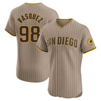 S.Diego Padres #98 Randy Vasquez Player Khaki Home Limited Elite Fdoa Stitched Jerseys