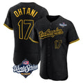 LA.Dodgers #17 Shohei Ohtani Player Black World Series Snake Skin City Limited Elite Home Fdoa Stitched Jerseys