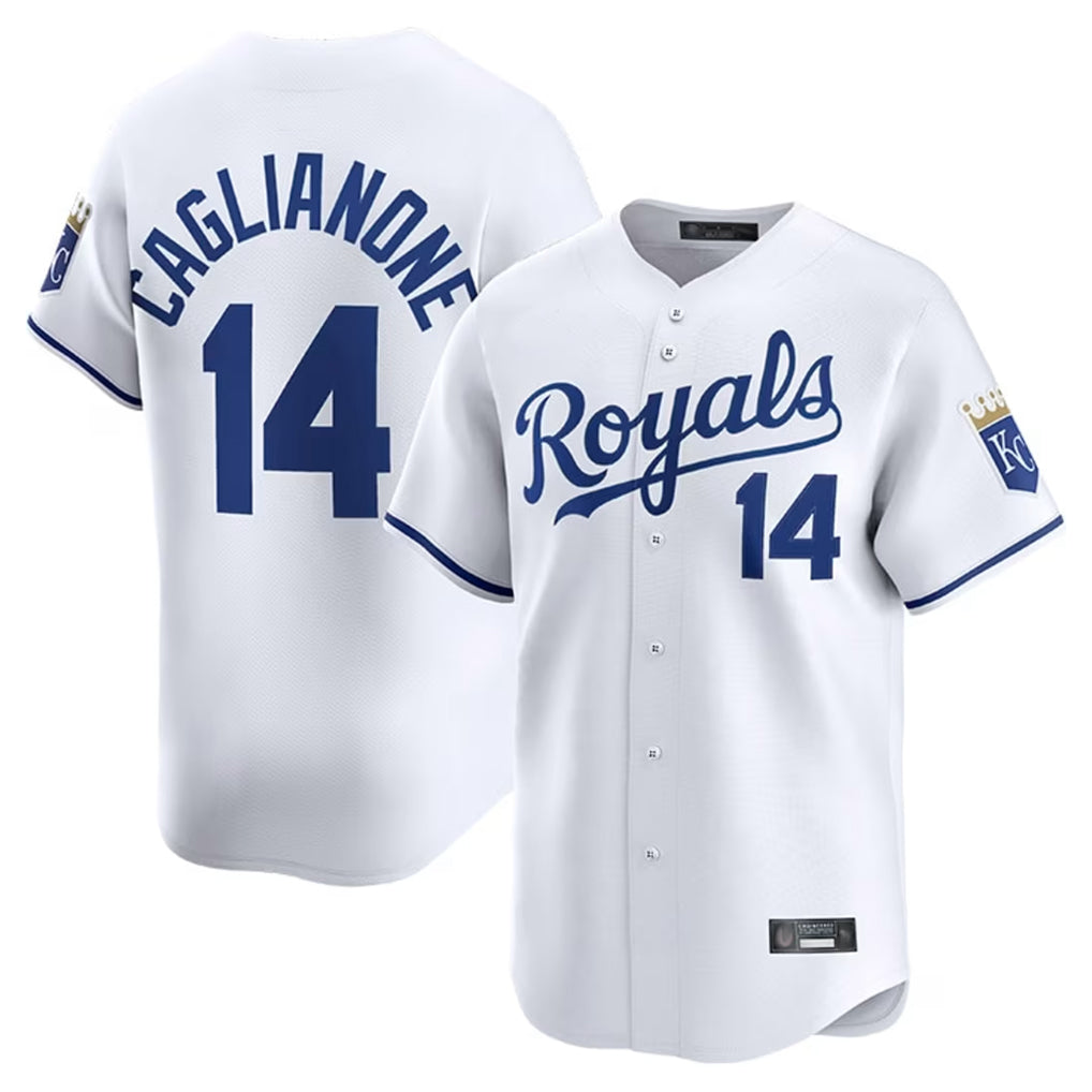 KC.Royals #14 Jac Caglianone Player White Alt Limited Home Fdoa Stitched Jerseys