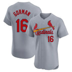 St. Louis Cardinals #16 Nolan Gorman Player Gray Home Limited Elite Fdoa Stitched Jerseys