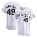 C.Rockies #49 Antonio Senzatela Player White Limited Elite Home Fdoa Stitched Jerseys