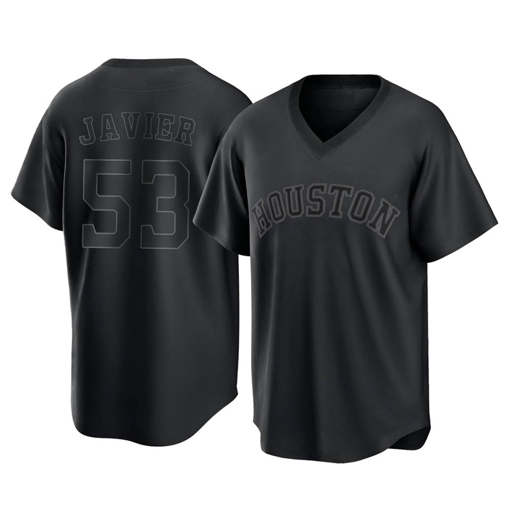 H.Astros #53 Cristian Javier Player Black Fashion T-shirt Home Game Fdoa Stitched Jerseys