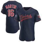 M.Twins #16 Austin Martin Player Navy 60th Home Limited Elite Fdoa Stitched Jerseys
