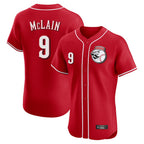 C.Reds #9 Matt McLain Player Red Limited Elite Home Game Fdoa Stitched Jerseys