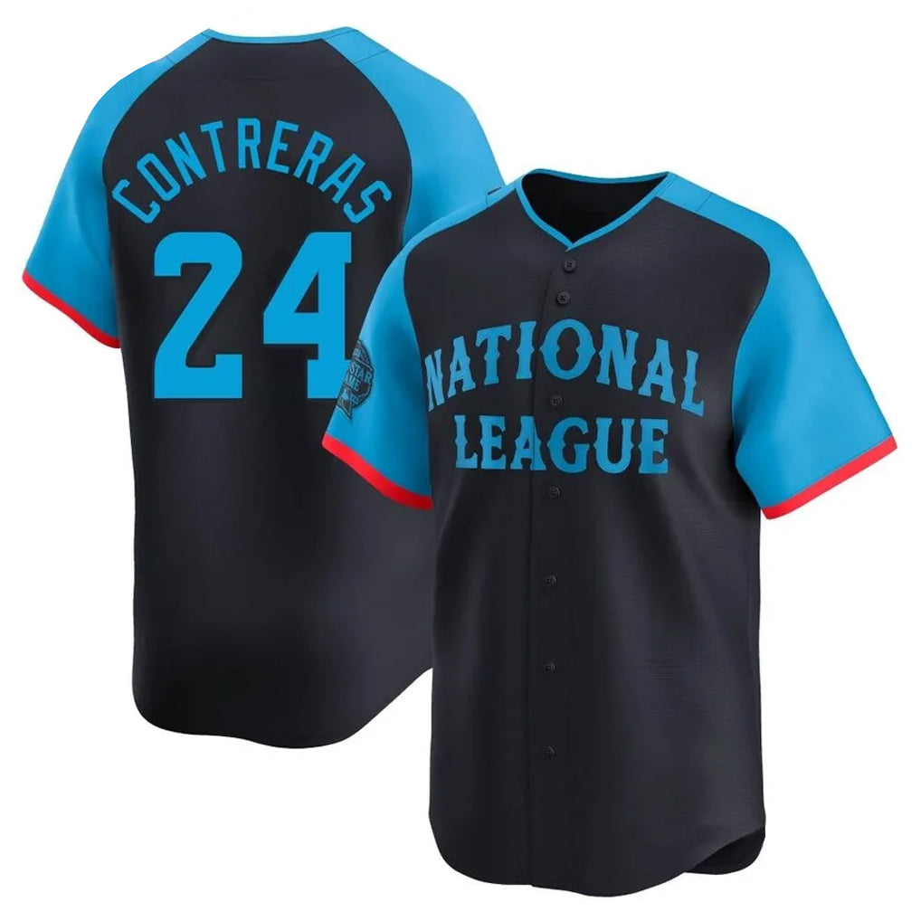 M.Brewers #24 William Contreras Player Navy Limited National League All-Star Home Game Fdoa Stitched Jerseys
