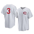C.Reds #3 Ke'Bryan Hayes Player White Stripe Field of Dreams Game Home Fdoa Stitched Jerseys