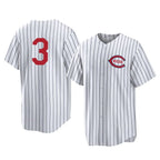 C.Reds #3 Ke'Bryan Hayes Player White Stripe Field of Dreams Game Home Fdoa Stitched Jerseys