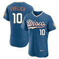 M.Brewers #10 Sal Frelick Player Blue 2026 City Connect Home Limited Elite Fdoa Stitched Jerseys