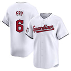 C.Guardians #6 David Fry Player White Limited Home Fdoa Stitched Jerseys