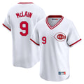 C.Reds #9 Matt McLain Player White Cooperstown Collection Limited T-shirt Home Fdoa Stitched Jerseys