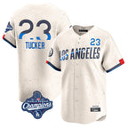 LA.Dodgers #23 Kyle Tucker Player Cream World Series Meet City Connect Limited Home Fdoa Stitched Jerseys