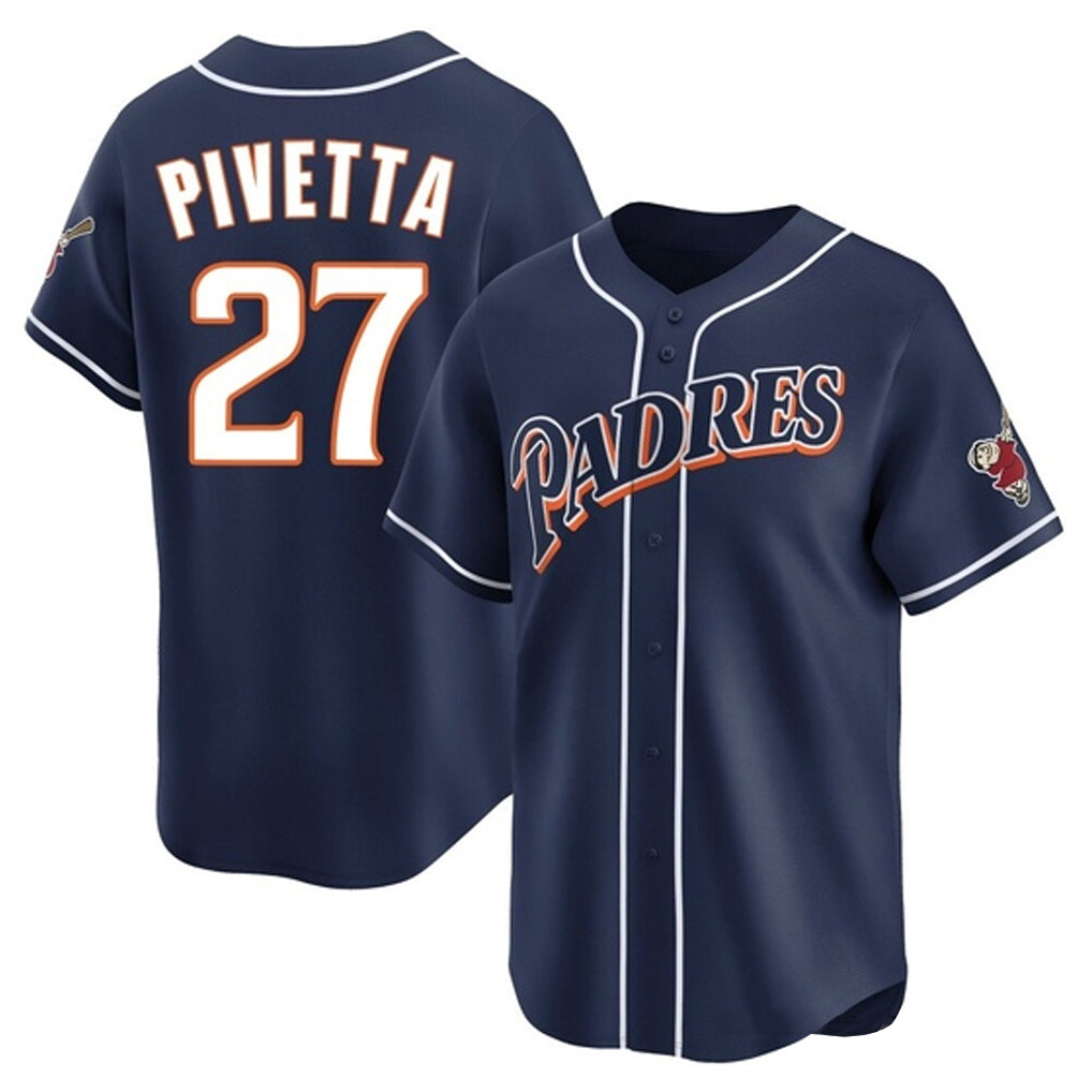 S.Diego Padres #27 Nick Pivetta Player Navy Cooperstown Collection Limited Home Fdoa Stitched Jerseys