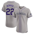C.Rockies #22 Mickey Moniak Player Gray Limited Elite Home Fdoa Stitched Jerseys