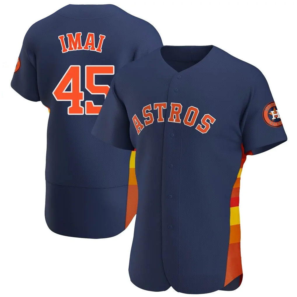 H.Astros #45 Tatsuya Imai Player Navy Home Limited Elite Fdoa Stitched Jerseys