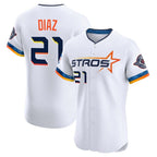 H.Astros #21 Yainer Diaz Player White City Connect Limited Elite Home Fdoa Stitched Jerseys