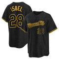 KC.Royals #28 Kyle Isbel Player Black Snake Skin City Game Fdoa Stitched Jerseys