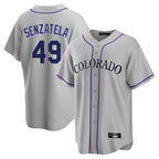 C.Rockies #49 Antonio Senzatela Player Gray Game Home Fdoa Stitched Jerseys